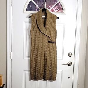 Calvin Klein Knitted Sleveless Sweater Dress Size Large